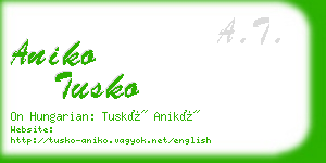 aniko tusko business card